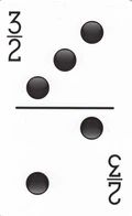 3|2 - Double Nine Domino Playing Cards